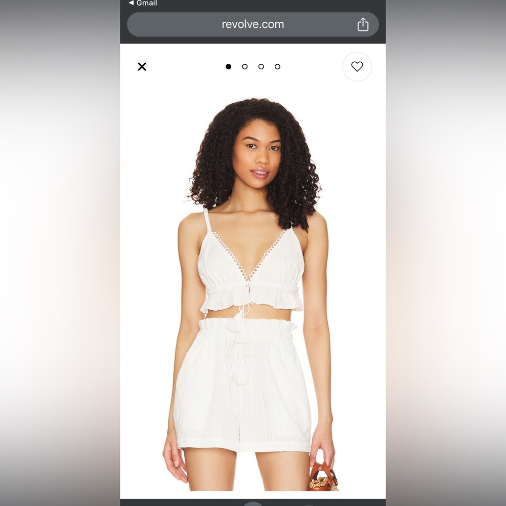 Tularosa crop white tank top